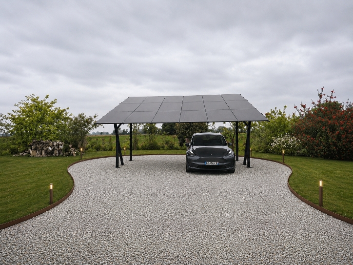 Carport pour panneaux photovoltaïques